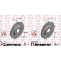 2X Zimmermann Sport Bremsscheiben 300Mm Gelocht Hinten Passend FüR Audi A4