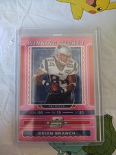 2019 Panini Contenders Optic -Winning Tickets Deion Branch #WT-DB Pink Prizm /75