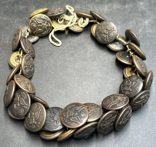 EH vintage US military uniform buttons Federal Eagle World War I & World War II