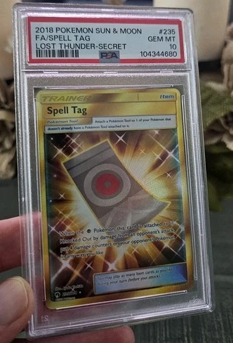 Spell Tag (Secret) 235/214 Sm-Lost Thunder Holo PSA 10