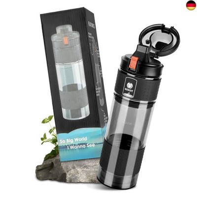 HOTUT Outdoor Wasserfilter Flasche, 500 ml Trinkwasserfilter flasche,