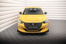 Frontlippe + Flaps passend f&uuml;r Peugeot 208 GT Mk2 schwarz Hochglanz