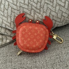 Louis Vuitton Orange Crab Bag Charm - Mini Pouch Keychain Monogram LV M01929