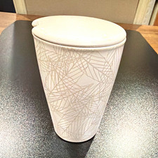 Tea Forte White & Gray Ceramic Tea Mug w/ Lid...