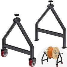 Wire Spool Rack, Portable Cable Caddy, Steel Fully welded Wire Rack Dispenser...