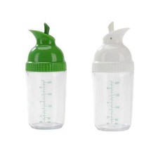 2pcs Salad Dressing Containers Leakproof Shaker Bottles with Lid 200ml PP