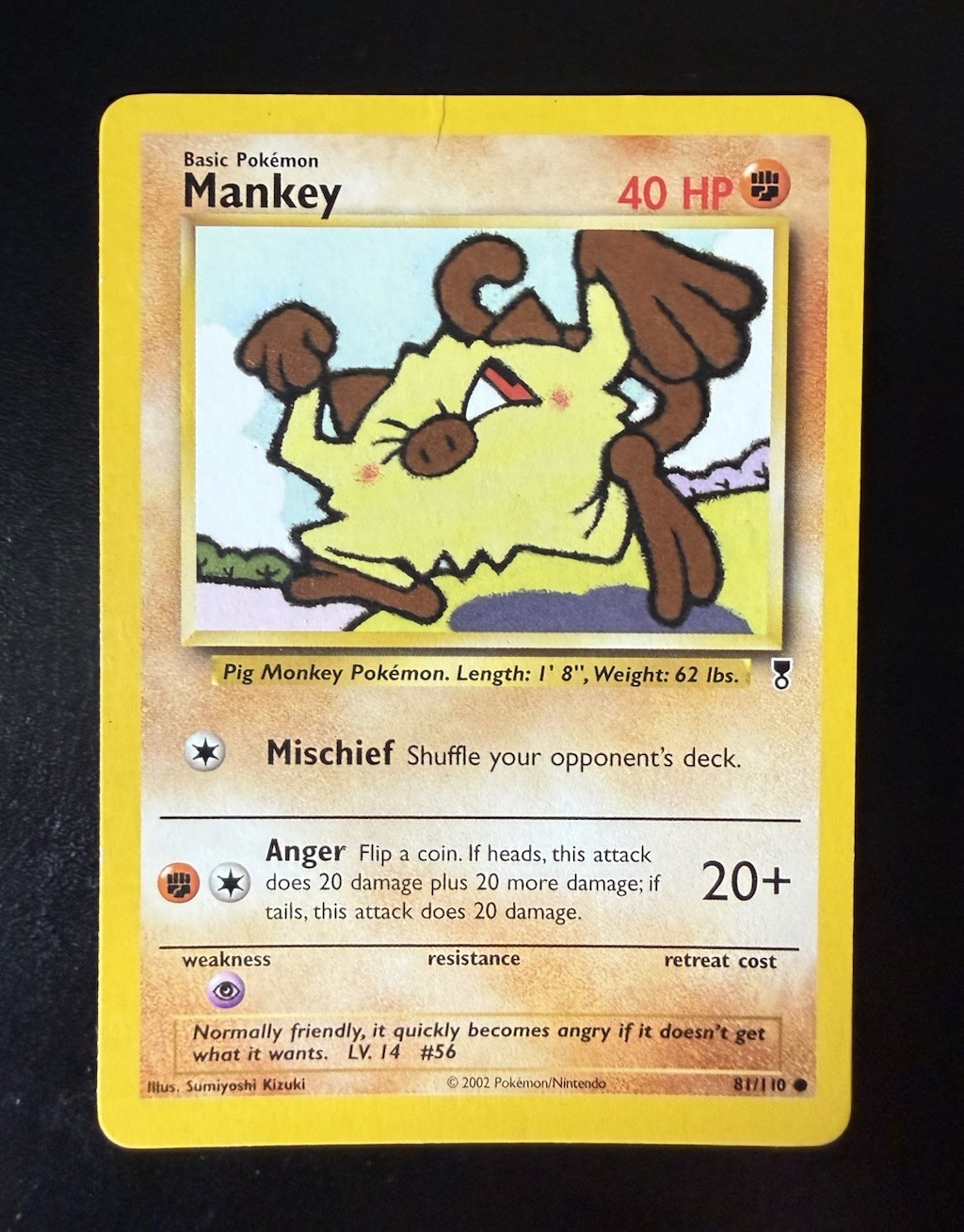 Mankey 81/110 Legendary Collection Regular Unlimited Common Card Pokemon TCG