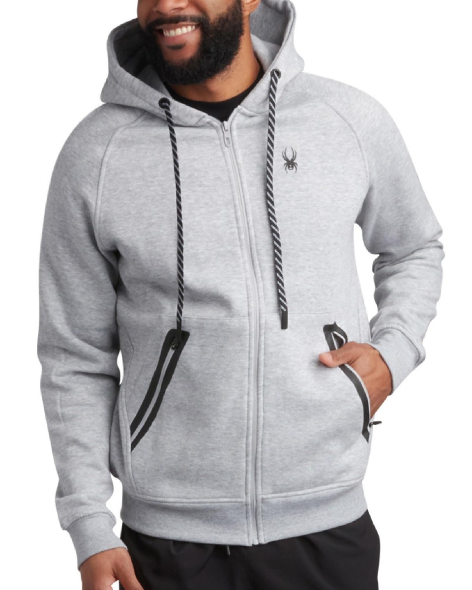 Spyder Mens Zip Up Hoodie - Super Soft Performance Fleece