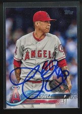 2018 Topps JESSE CHAVEZ Signed Card autograph auto BLUE JAYS BRAVES A'S
