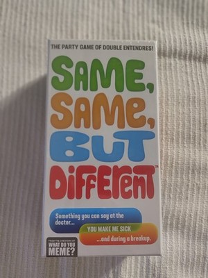 Same, Same, But Different Double Entendre Ages 17+ Adult Party Game NEW SEALED