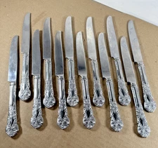 12 Pcs. Reed & Barton 18/10 Stainless Flatware RENAISSANCE DINNER KNIVES