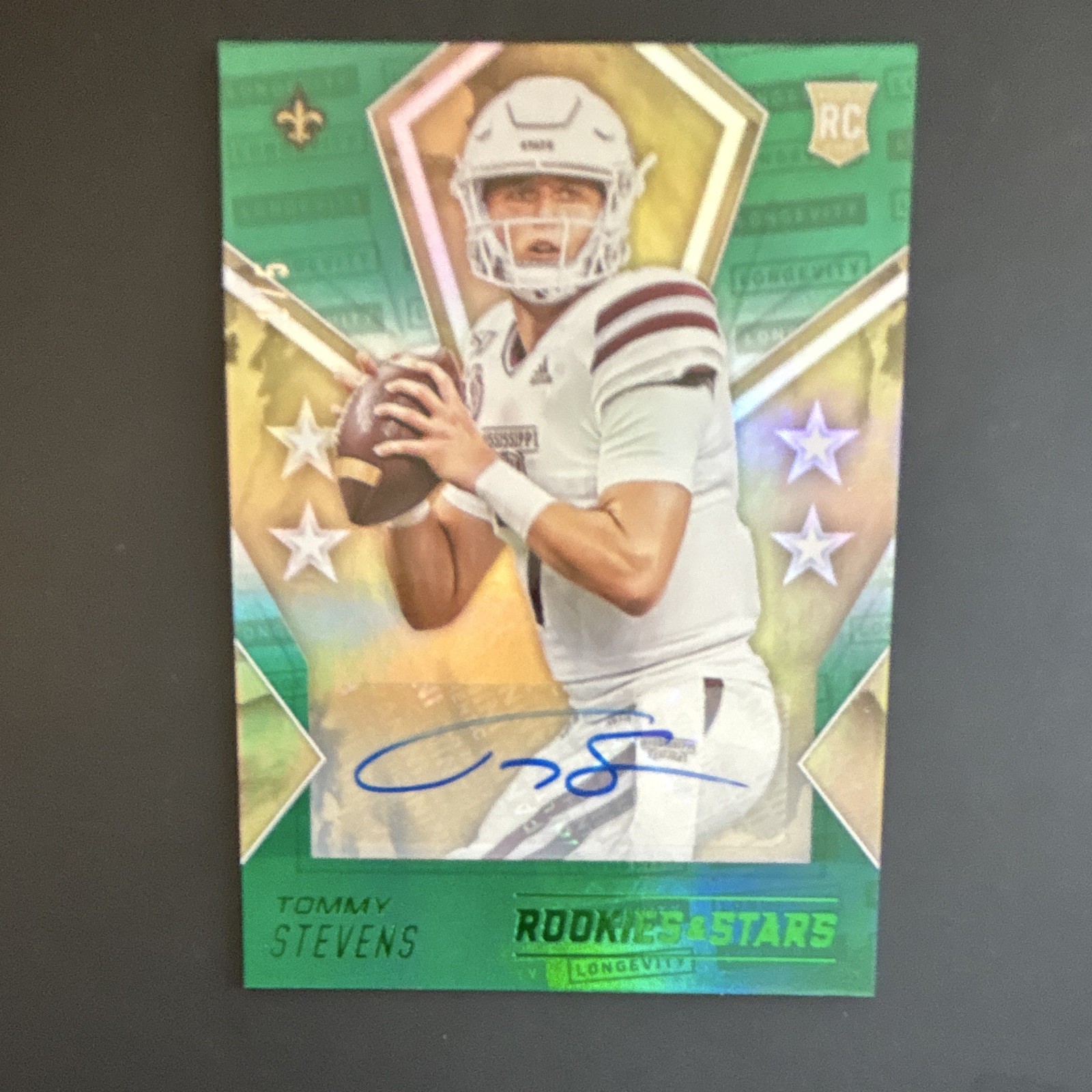Tommy Stevens Panini Rookies & Stars #171 Longevity Signature