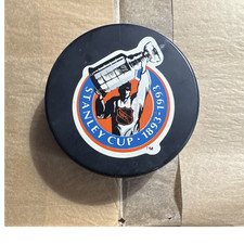 Inglasco NHL Hockey Official Game Puck Stanley Cup 1893-1993 Black