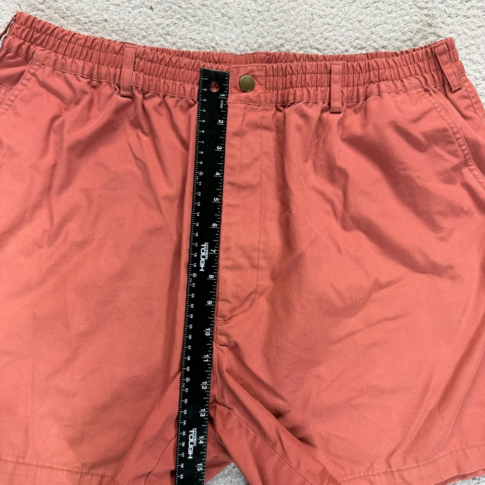Haband Casual Joe Orange Men Size 42 Cotton Blend Flat Front Preppy Chino Shorts - Image 3 of 4