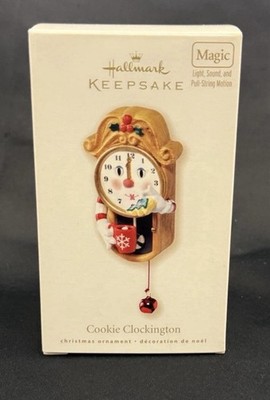 HALLMARK KEEPSAKE 2007 Ornament COOKIE CLOCKINGTON MAGIC Sound Light Motion