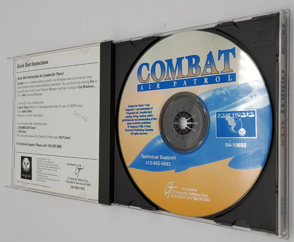 Combat Air Patrol PC CD-ROM 1995 Flight Simulator by Psygnosis GT Interactive - Image 2 of 4