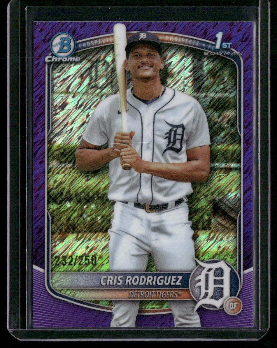 2025 Bowman Chrome #BCP-250 Cris Rodriguez Prospects Purple Shimmer #/250