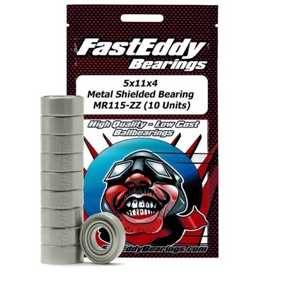 5x11x4 Metal Shielded Bearing MR115-ZZ 10 Units