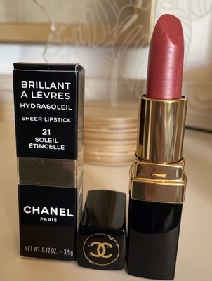 CHANEL BRILLANT A LEVRES HYDRASOLEIL SHEER LIPSTICK 21 SOLEIL ETINCELLE LIPSTICK