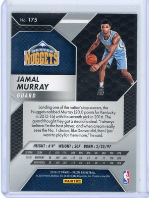 2016 Panini Prizm #175 Jamal Murray Rookie RC Base Nuggets | eBay