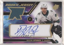 2020-21 SPx Rookie Auto Jersey Gold Spectrum 12/49 Maxim Letunov #ML Auto 0s9a