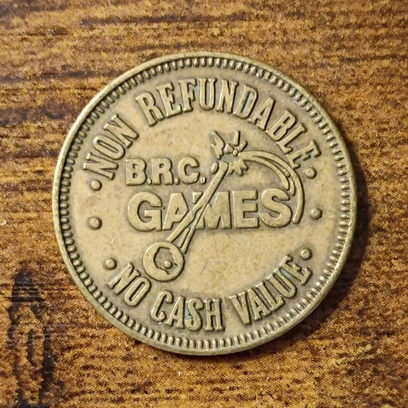 Brunswick Recreation Center B.R.C. Games Non Refundable Bronze US Trade Token 