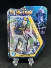 2025 Bowman Draft Chrome Brady Ebel  In Action Die-Cut MOJO #BIA-BE Brewers