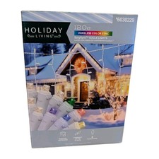 Holiday Living 120 Ct Wireless Color Sync Color Changing 8 Function Icicle Light