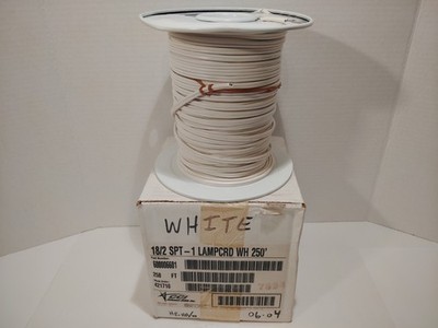Coleman Cable 18/2 SPT Lamp Cord 250ft White