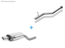 Edelstahl Racing-Komplettanlage Mercedes C-Klasse Sportcoupe CL203 2 x 76mm
