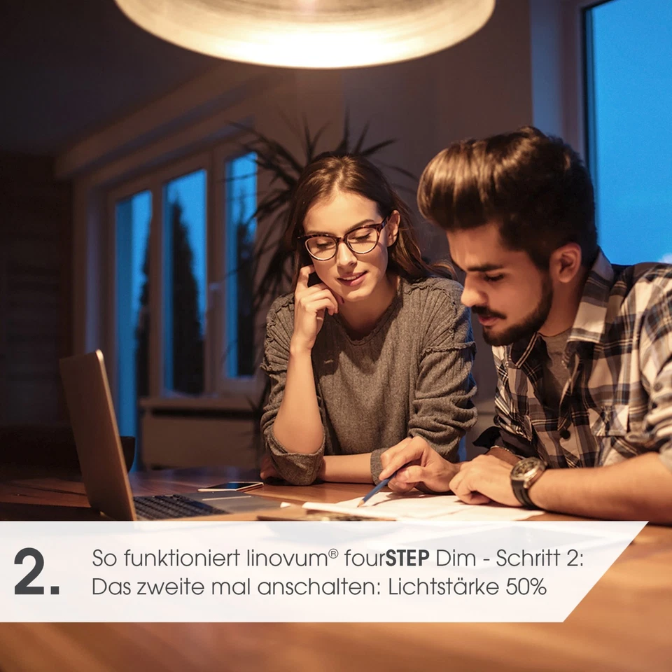 10 Stück linovum® 5W GU10 LED mit 4-Schritt-Dimmung 230V, neutralweiß, 110° - Bild 4 von 4