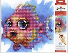 DIAMOND ART BY LEISURE ARTS Flirty Fish, 8"X8", Beginner Diamond Painting