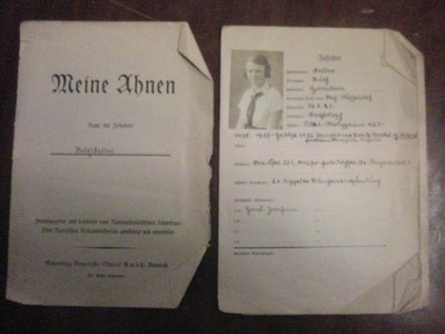 2 x Ahnentafel, Kellner Düsseld 1 x Meine Ahnen 16 S.Keller, Brücken?,