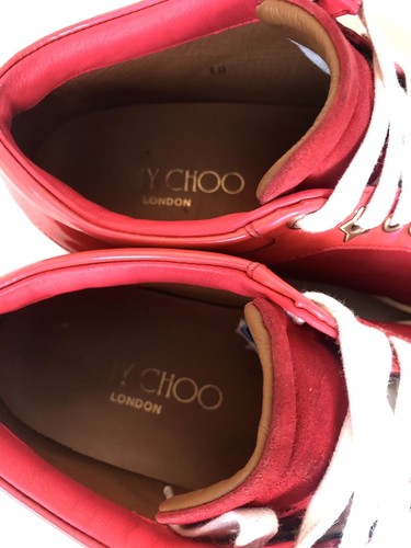 Jimmy Choo Pink Leather Casual Shoes Size UK 5 Women Excellent Condition - Picture 10 of 14