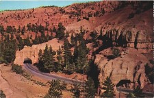 Utah Tunnels in Red Canyon Approach to Bryce Canyon National Park Postcard