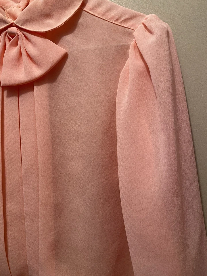 Vintage Esprit Pink Women’s Back Button  Blouse Size Small - Image 3 of 4