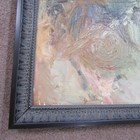 vintage MCM original oil Painting expressionist Abstract cubist Signed 20 x 28 — photo 4