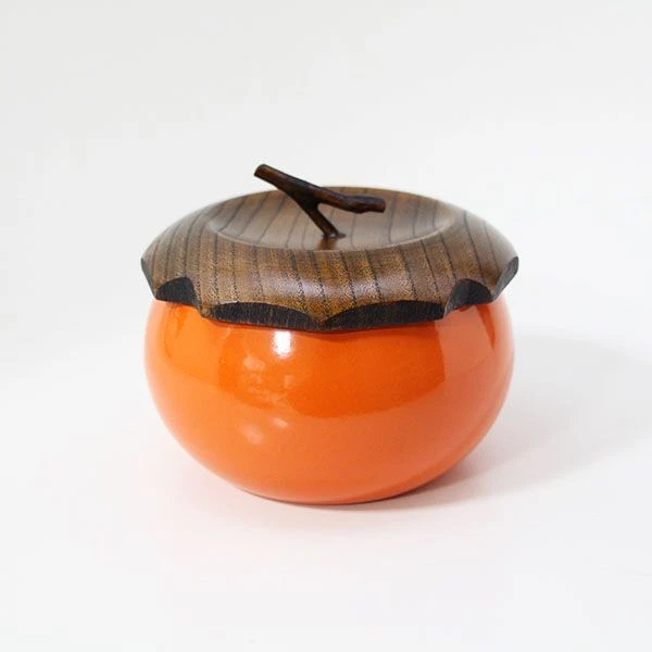 Persimmon Lacquer Box Case Natural Wood Japanese Traditional Craft New - Image 1 of 4