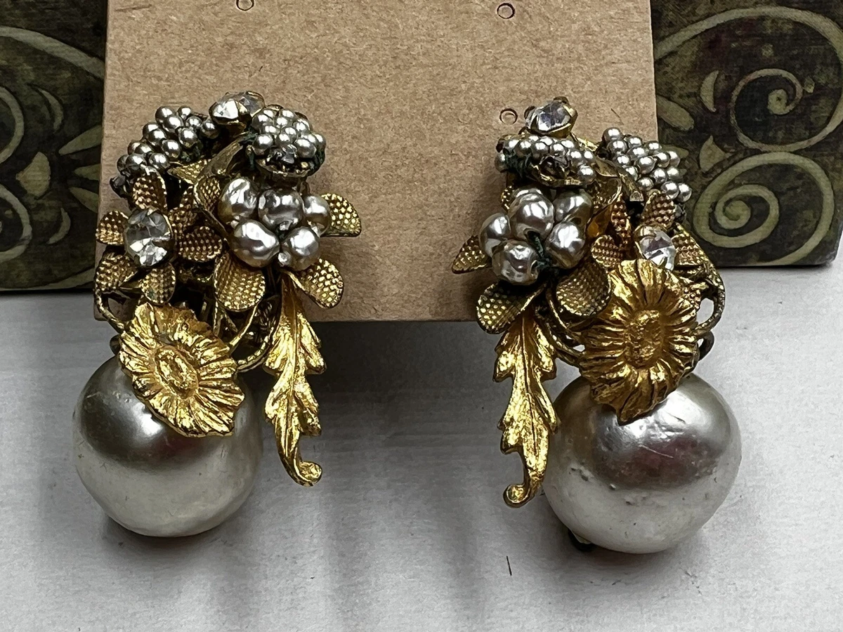 Miriam haskell pearl earrings clearance