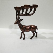 Aluminium Rentier Kerzenhalter Hirsch Kandelaber Kupfer Antik Finish 11 cm