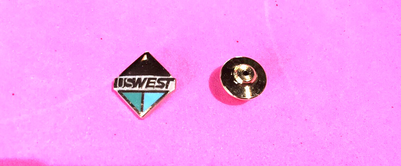 U S WEST  EMPLOYEE AWARD PIN.  COME FROM O.C. TANNER  S.L.C.