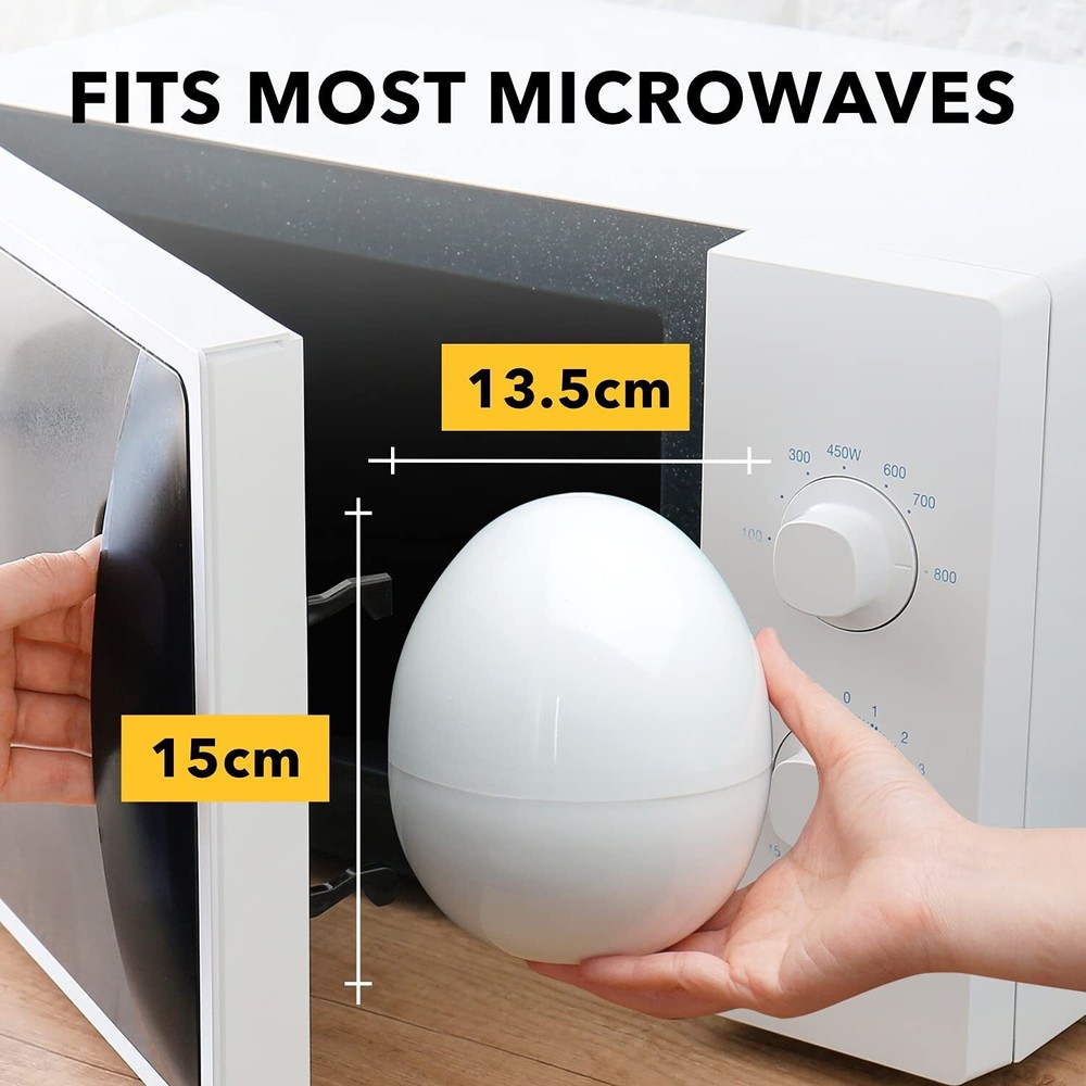 Microwave Egg Cooker with 4 Egg Capacity for Perfect Hard Boiled Eggs