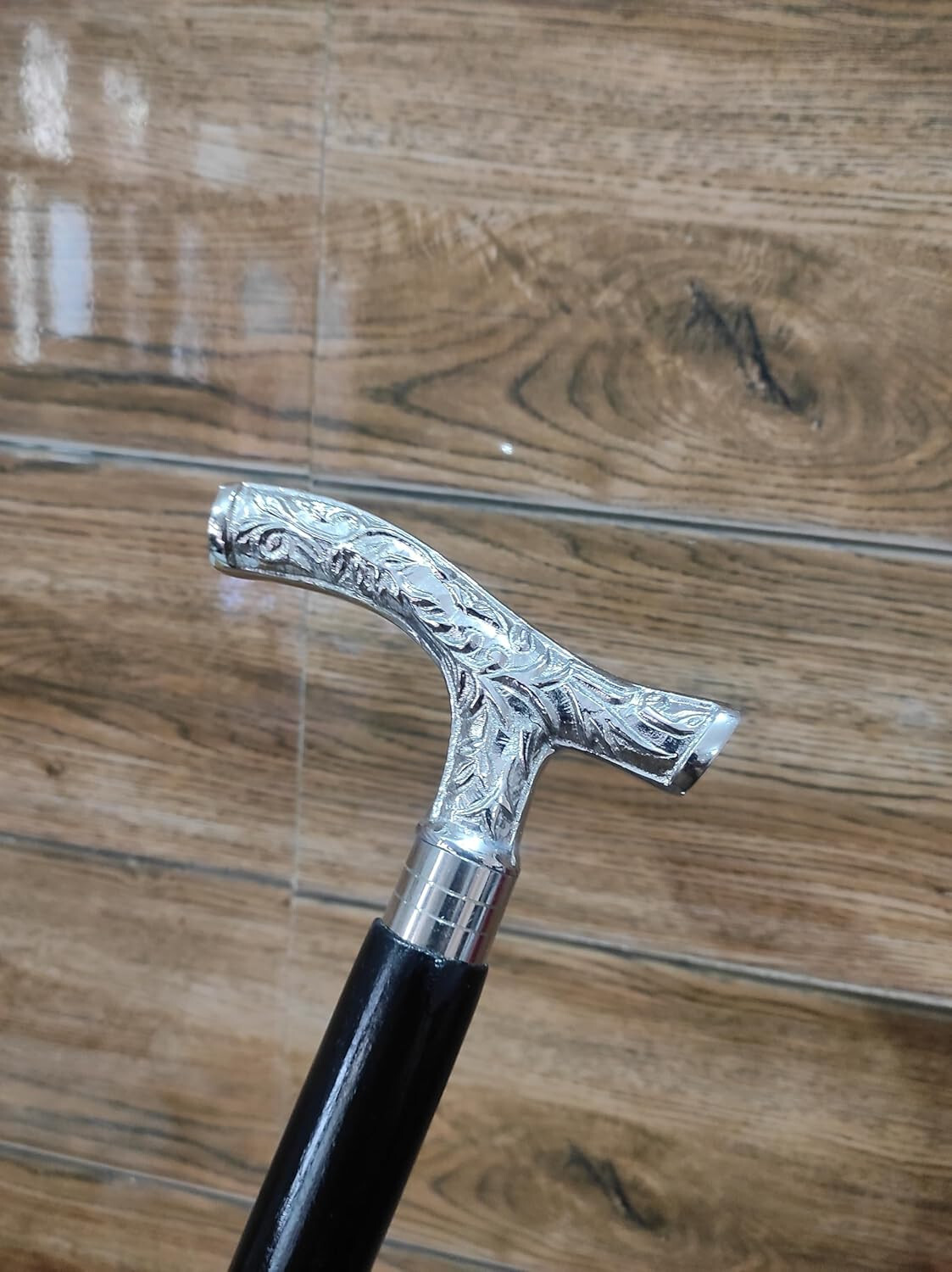 Antique Silver Finished Solid Brass Derby Head Ha… - image 4