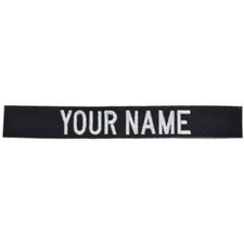 Custom Nylon/Cotton Webbing Name Tape - Black