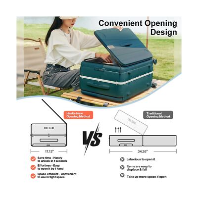 Hanke Multifunctional 26 Inch Hard Shell Suitcases with Wheels Tsa