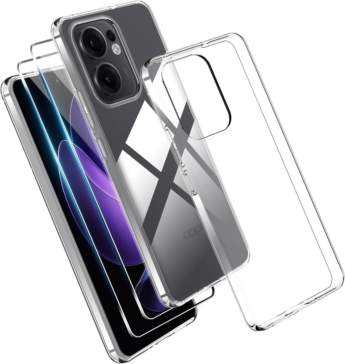 Housse Portefeuille Pour Oppo Reno 12/13/14 F Et Pro - Cuir Synthétique Noir, Neuve