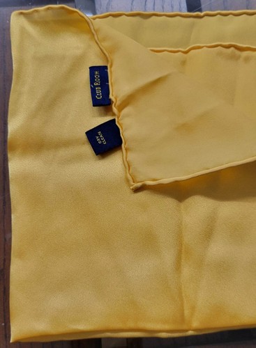 Club Room Mens Simple Solid Silk Solid Pocket Square Yellow