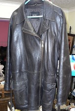 Joy Leather Black Ladies Coat Size 12/14