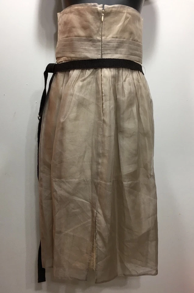 BCBG MAXAZRIA кофе крем женщины Boob трубка молнии короткий Coctail платье размер 0 - Изображение 4 из 4