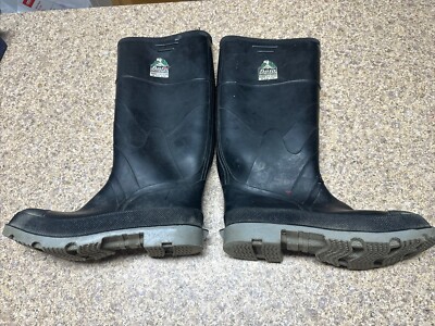 Men s 16  BATA Industrials Steel Toe Safety Firemen Rubber Boots 8 ANSI Z41 ST83